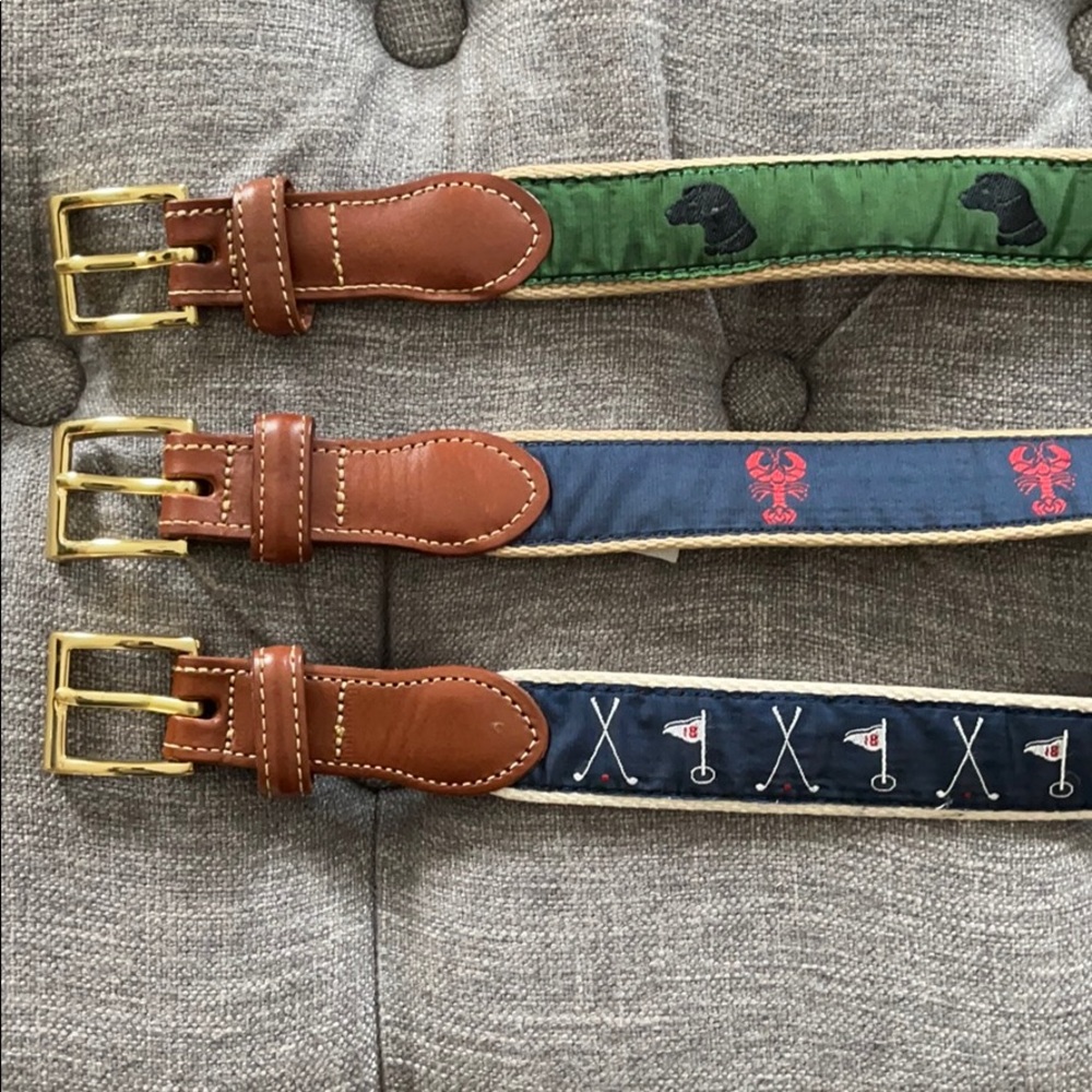 3 Country Club Prep belts Size 32